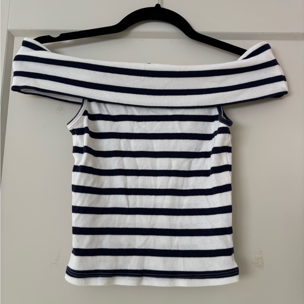 Off-Shoulder Striped Top